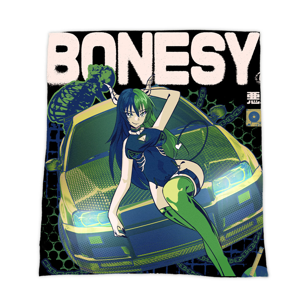Bonesy "Graveyard Grunge" Blanket
