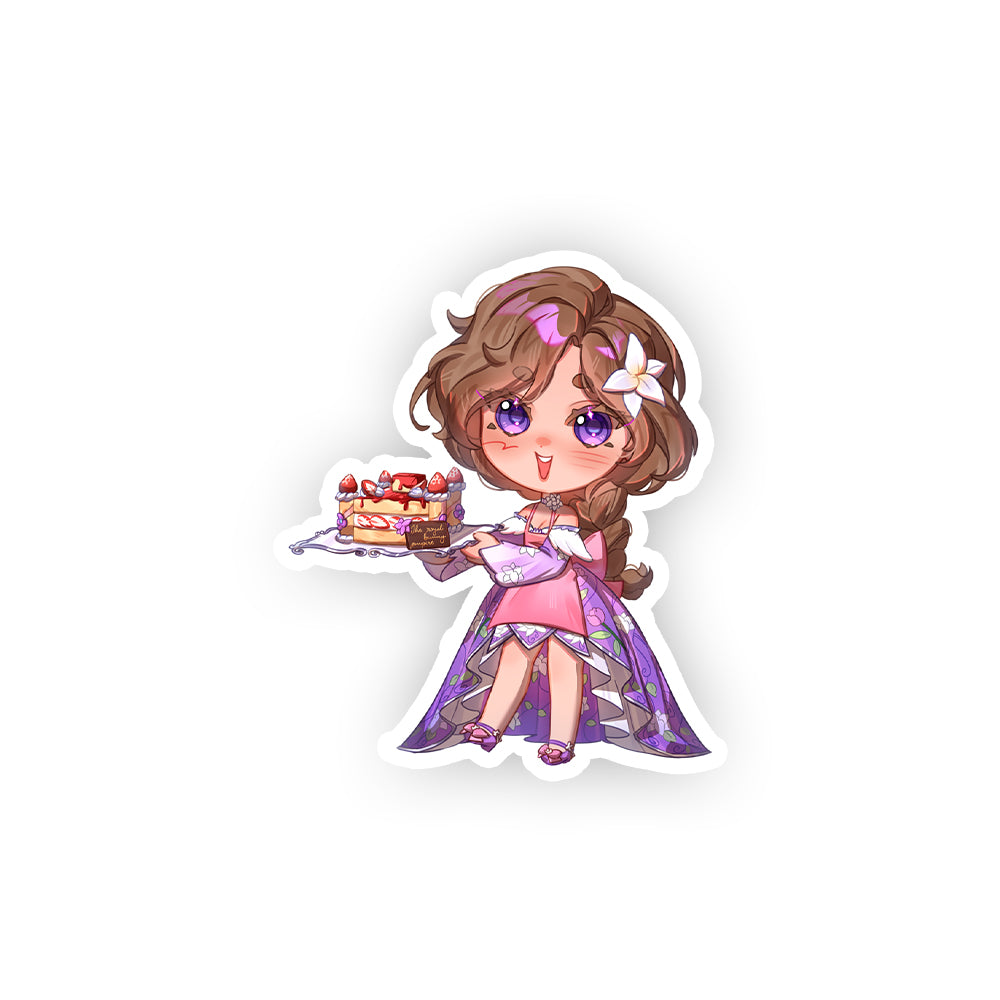 BunnyWinterLily Cake Sticker