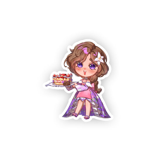 BunnyWinterLily Cake Sticker