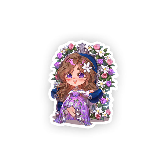 BunnyWinterLily  Floral Sticker