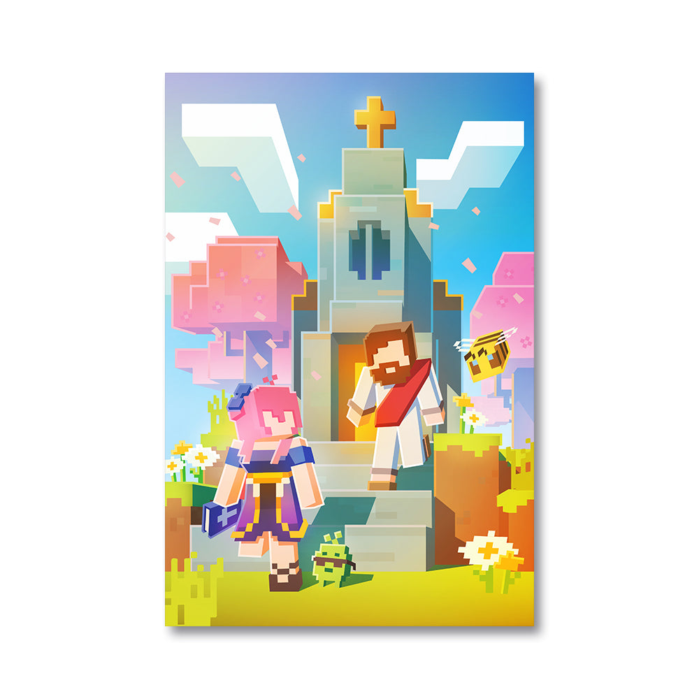 Celestium 'I Met Jesus on Minecraft' Poster – UwU Market