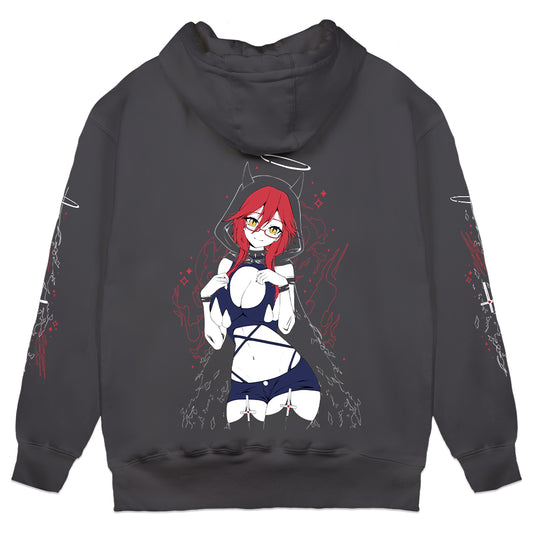 LuciBubz Slice of Hell Hoodie - Charcoal