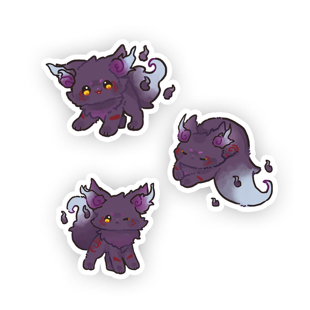 ChibiOkamiVT Chibi Wolf Form Sticker Pack