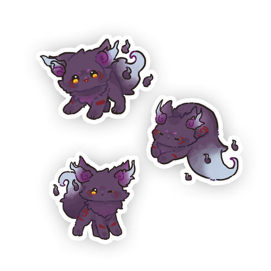 ChibiOkamiVT Chibi Wolf Form Sticker Pack