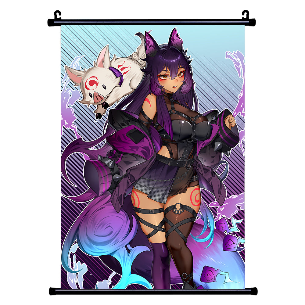 ChibiOkamiVT Wall Scroll