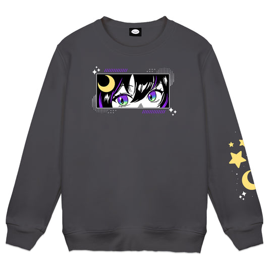 Destiny Moon Shining Stars Charcoal Crewneck