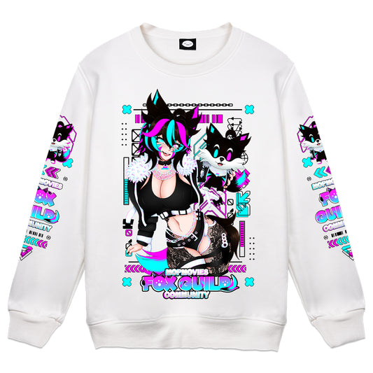MopMovies Fox Guild White Crewneck