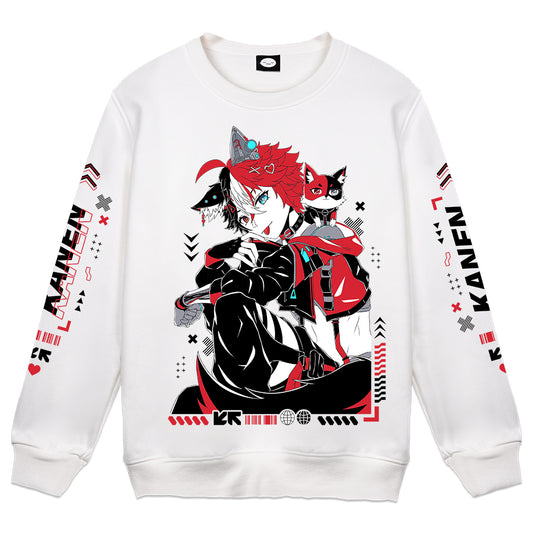 Kanenh "Techwear" White Crewneck