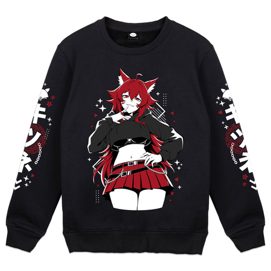 FoxxyLillyVT Mischievous Lil Fox Crewneck