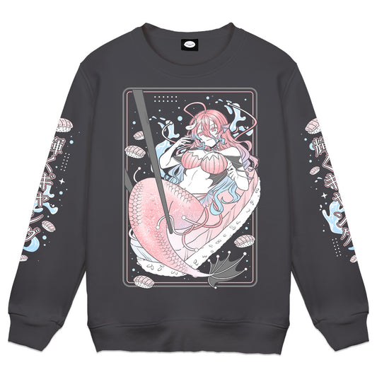 CinderellaVT "Cindy Sushi" Charcoal Crewneck