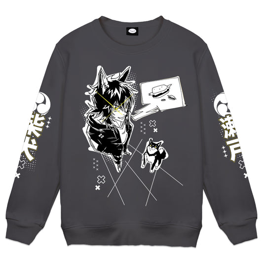 ShibaSeto "Burger" Charcoal Crewneck