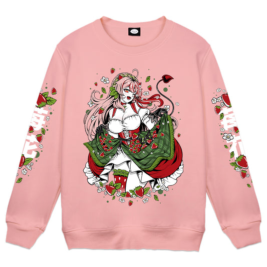 Zumiii Fraisette 'Berry Picking' Pink Crewneck