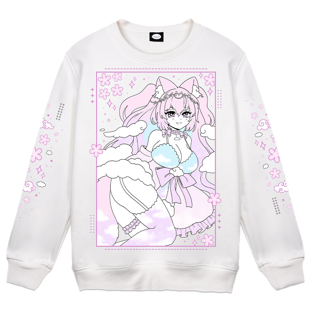 MrsHelium White Crewneck