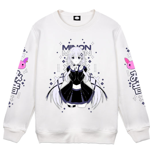 み音 "Minon CH" Idol Crewneck - White