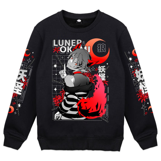 LunerOkami "Bloodmoon" Crewneck