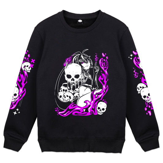 FuriKhronica Skull and Flame Crewneck