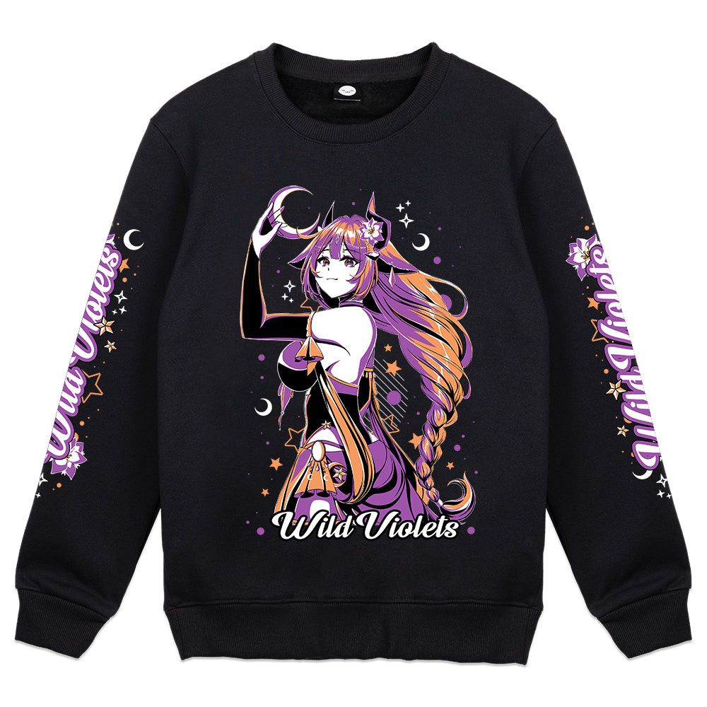Wild Violets "Crescent" Crewneck