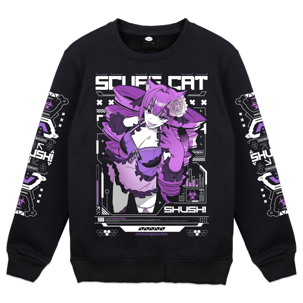 Scuff Cat "Shush!" Crewneck