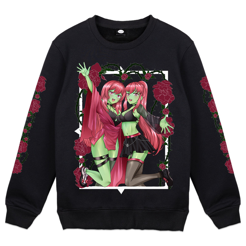 Pinkzombie8u "Thorns and Roses" Crewneck