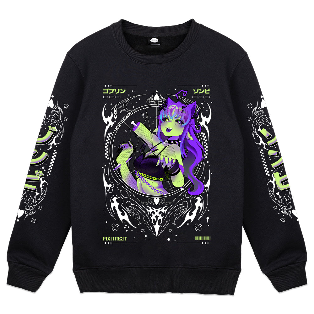 Pixi_meat "Cute But Undead" Crewneck