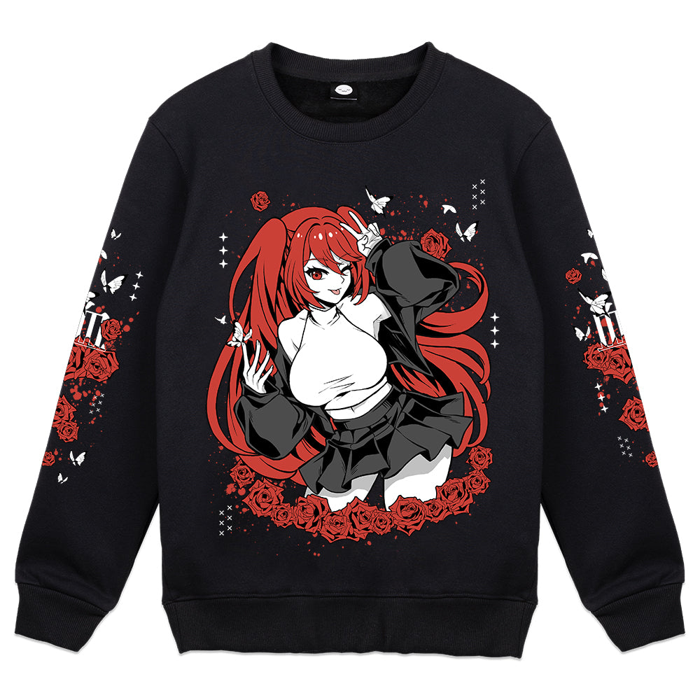 MarryofBlood "Butterflies & Roses" Crewneck