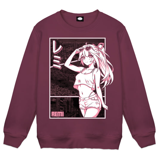 Remi Crossing Dark Pink Crewneck
