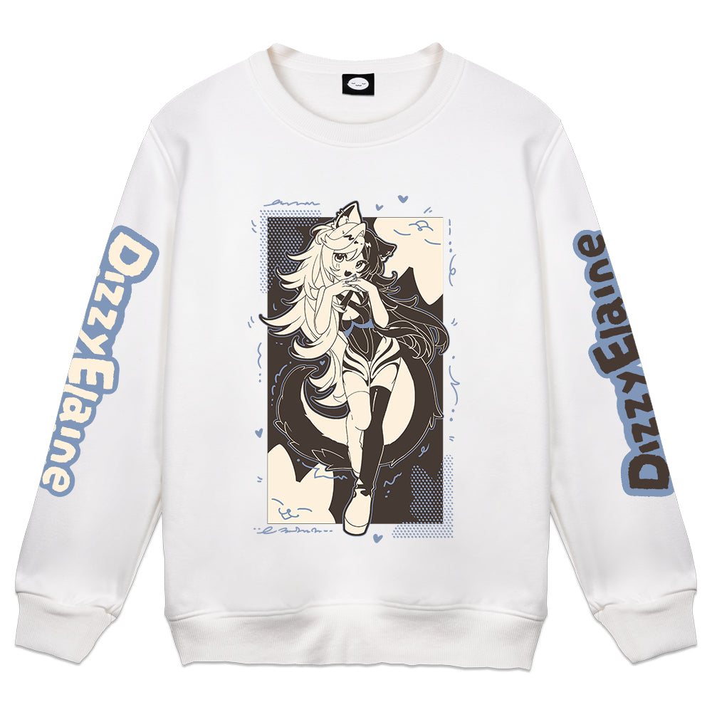 DizzyElaine White Crewneck