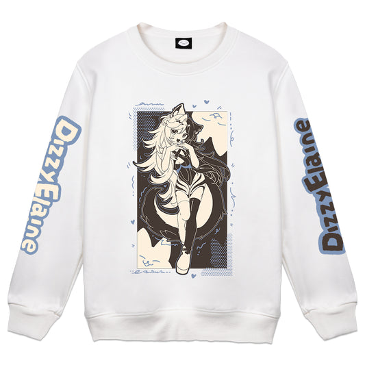 DizzyElaine White Crewneck
