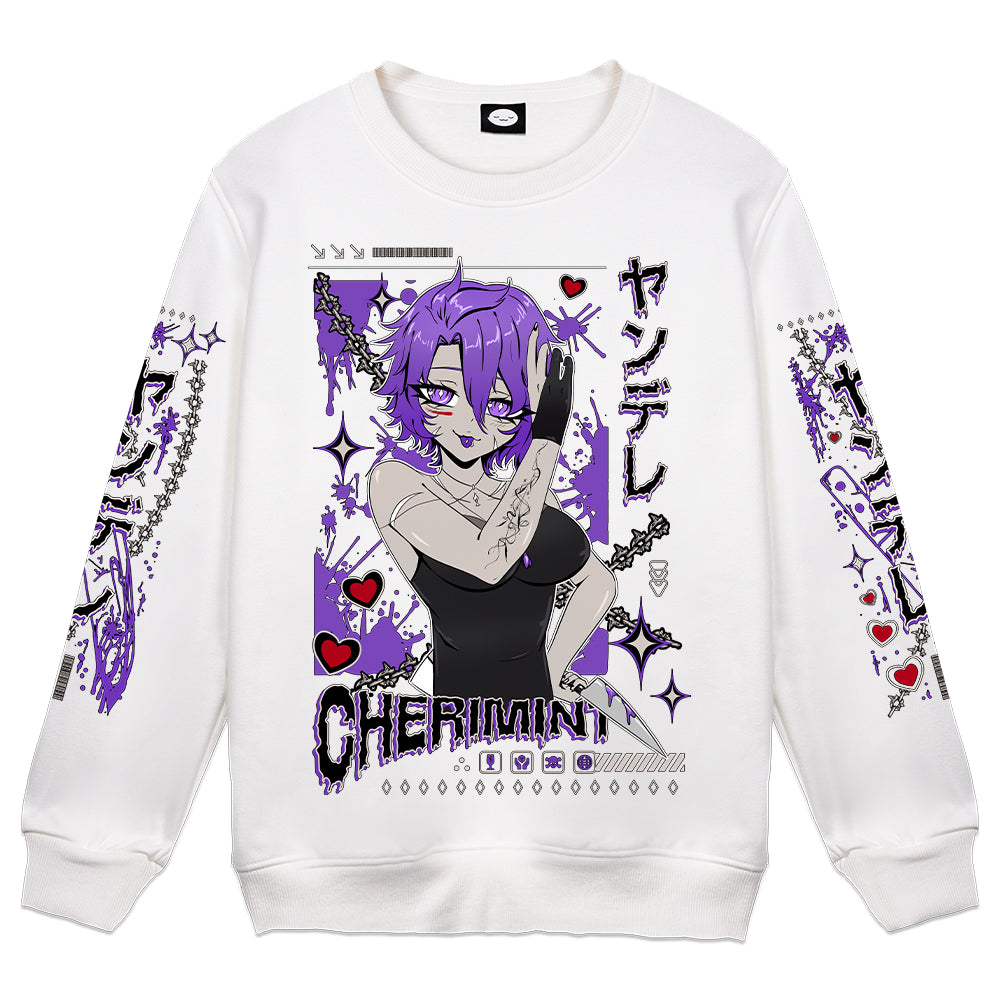 Cherimint "Knives Out" Crewneck - White