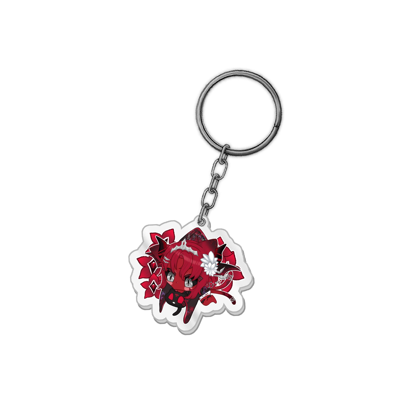 CrimsonBloodCat "Chibi Demon" Keychain