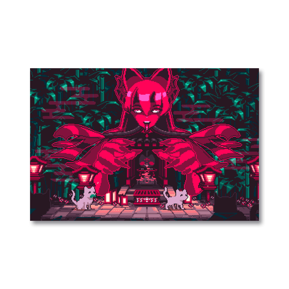 CrimsonBloodCat "Demonic Shrine" Poster