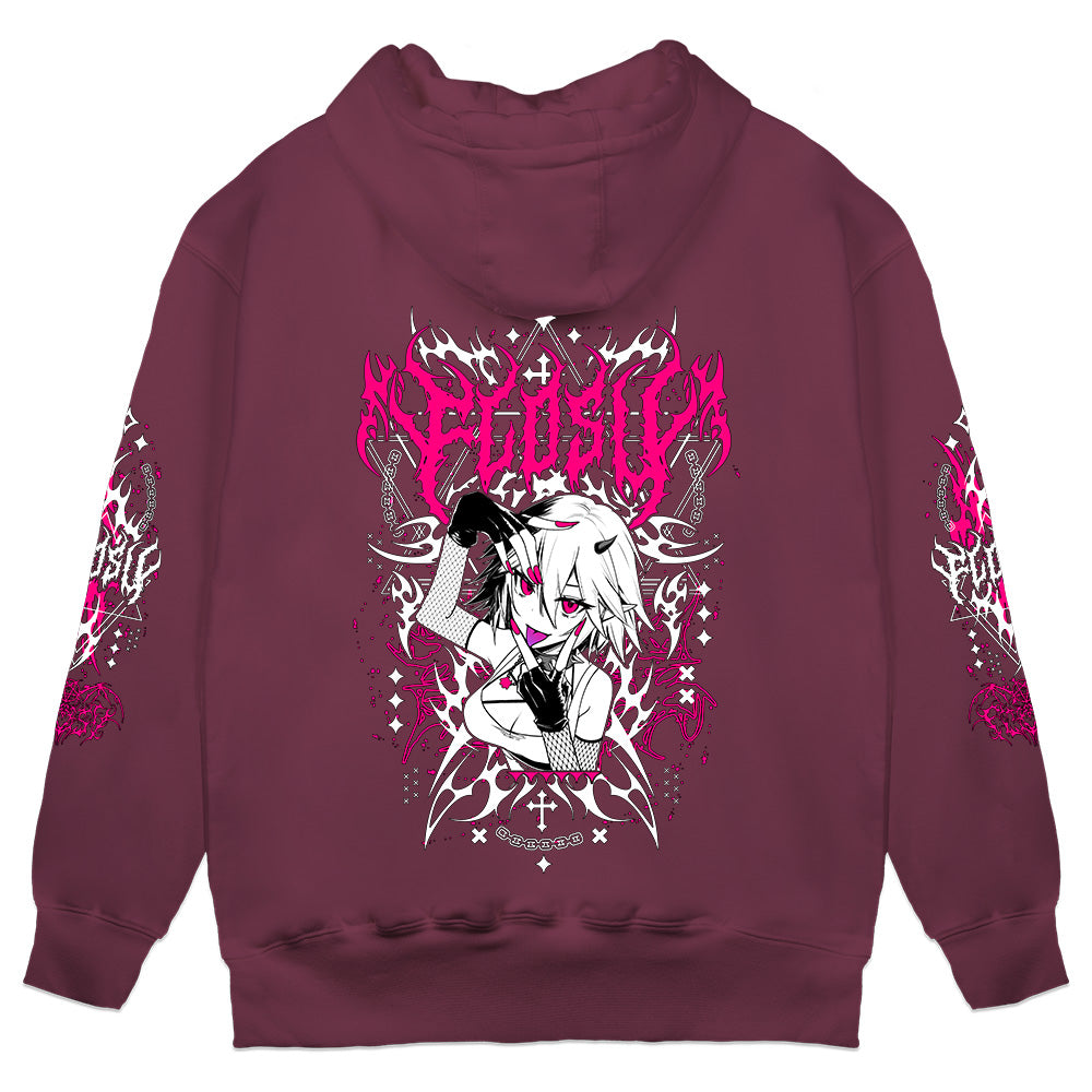 FlosV Hex-Metal Hoodie - Dark Pink