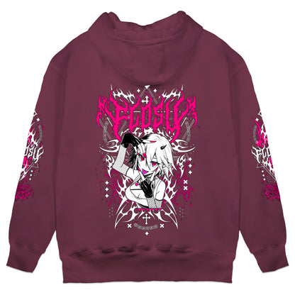 FlosV Hex-Metal Hoodie - Dark Pink