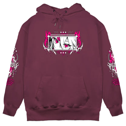 FlosV Hex-Metal Hoodie - Dark Pink