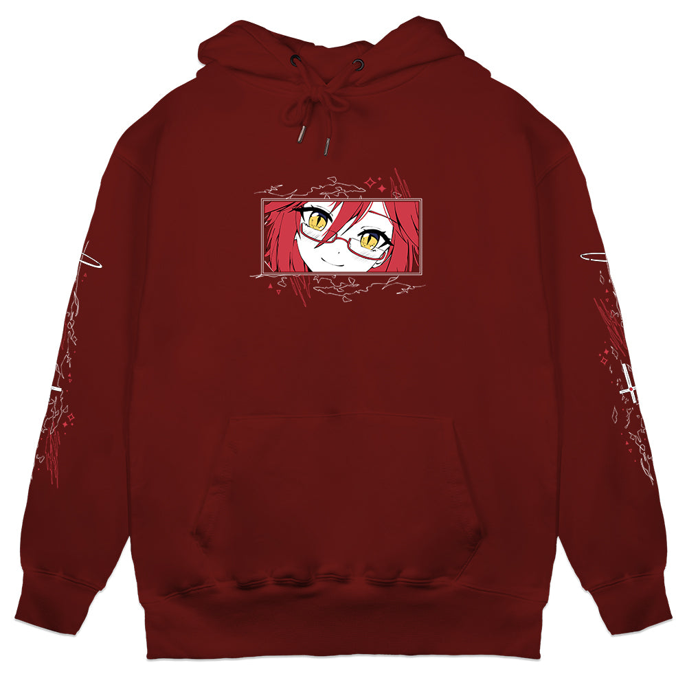 LuciBubz Slice of Hell Hoodie - Dark Red