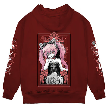 Miyukura Unhinged Hoodie - Dark Red