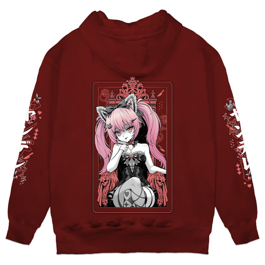 Miyukura Unhinged Hoodie - Dark Red