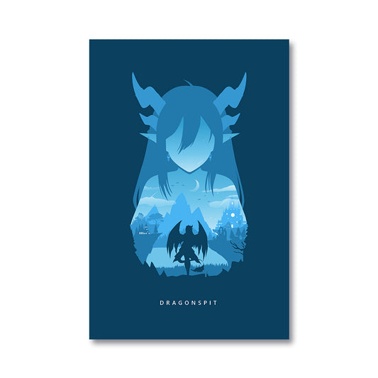 Dragonspit Elf Dragon Poster