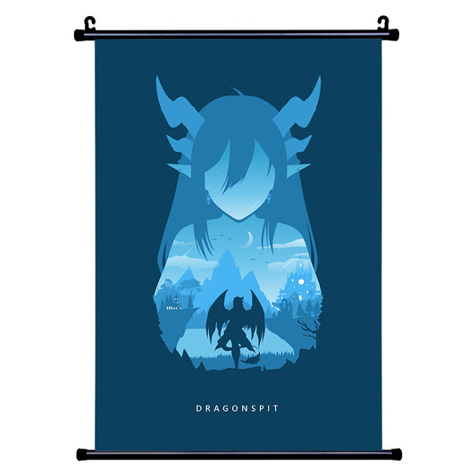 Dragonspit Elf Dragon Wall Scroll