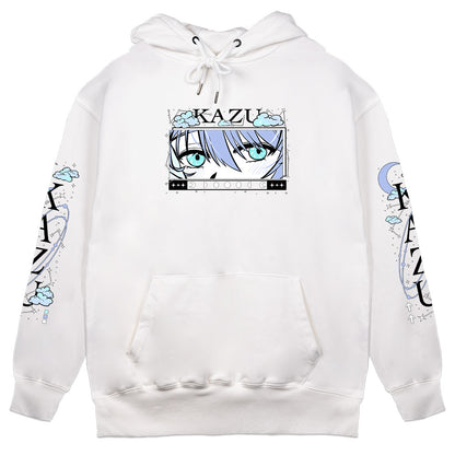 Kazu_x0 Moon Ethereal White Hoodie