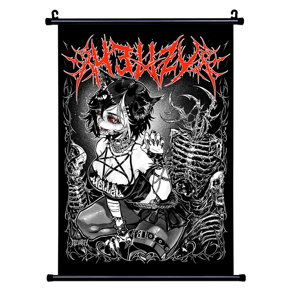 its_Hellzy "Demonic Cat" Wall Scroll
