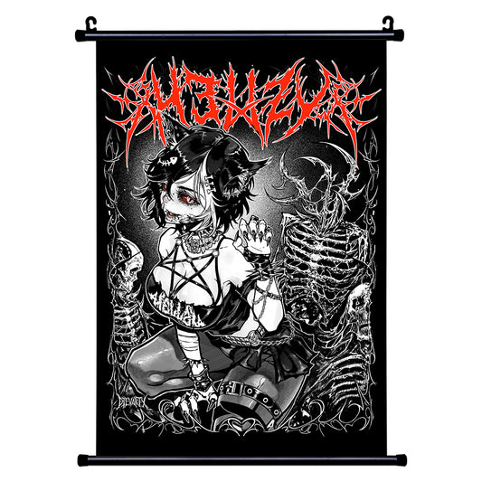 its_Hellzy "Demonic Cat" Wall Scroll