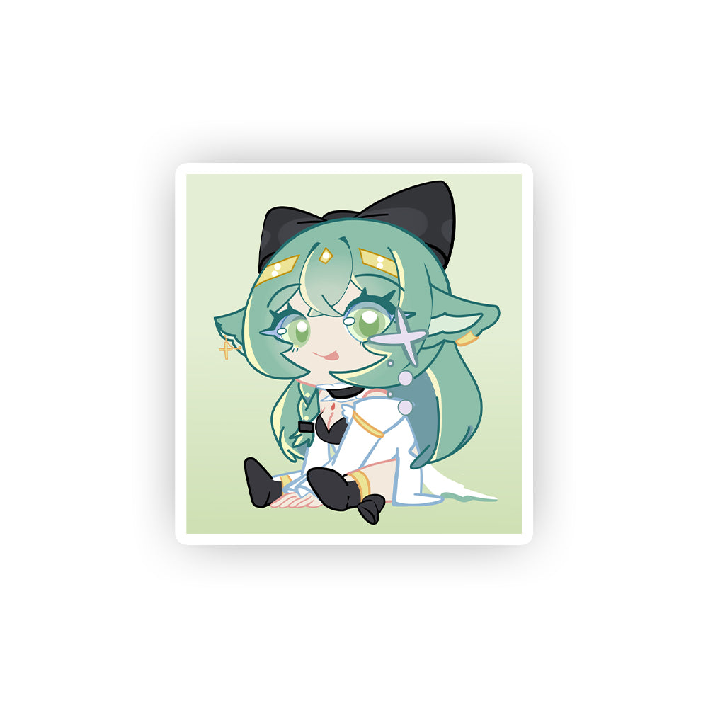 HealKaia Chibi Sit Square Sticker