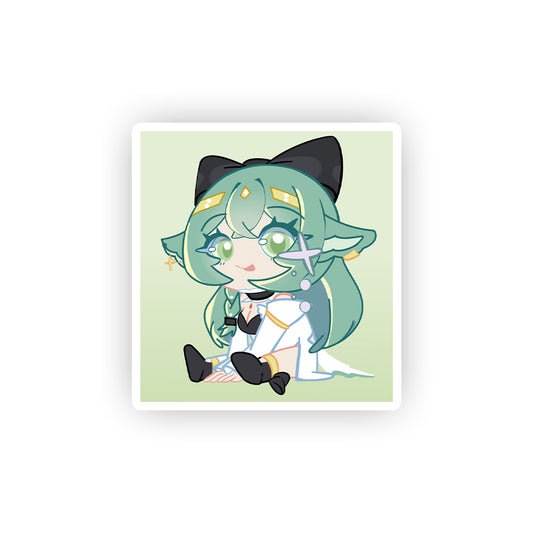 HealKaia Chibi Sit Square Sticker