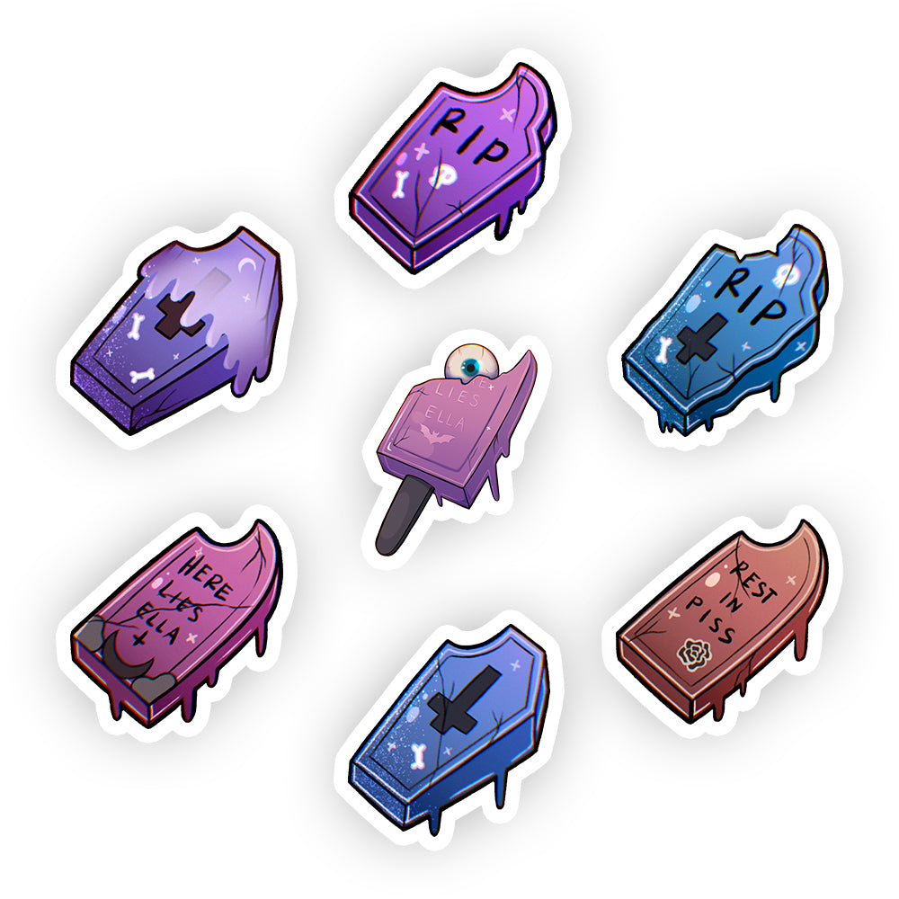 HereLiesElla Eyesicles Sticker Pack