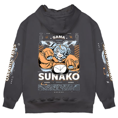 Sana Sunako "Galactic Empress" Hoodie - Charcoal