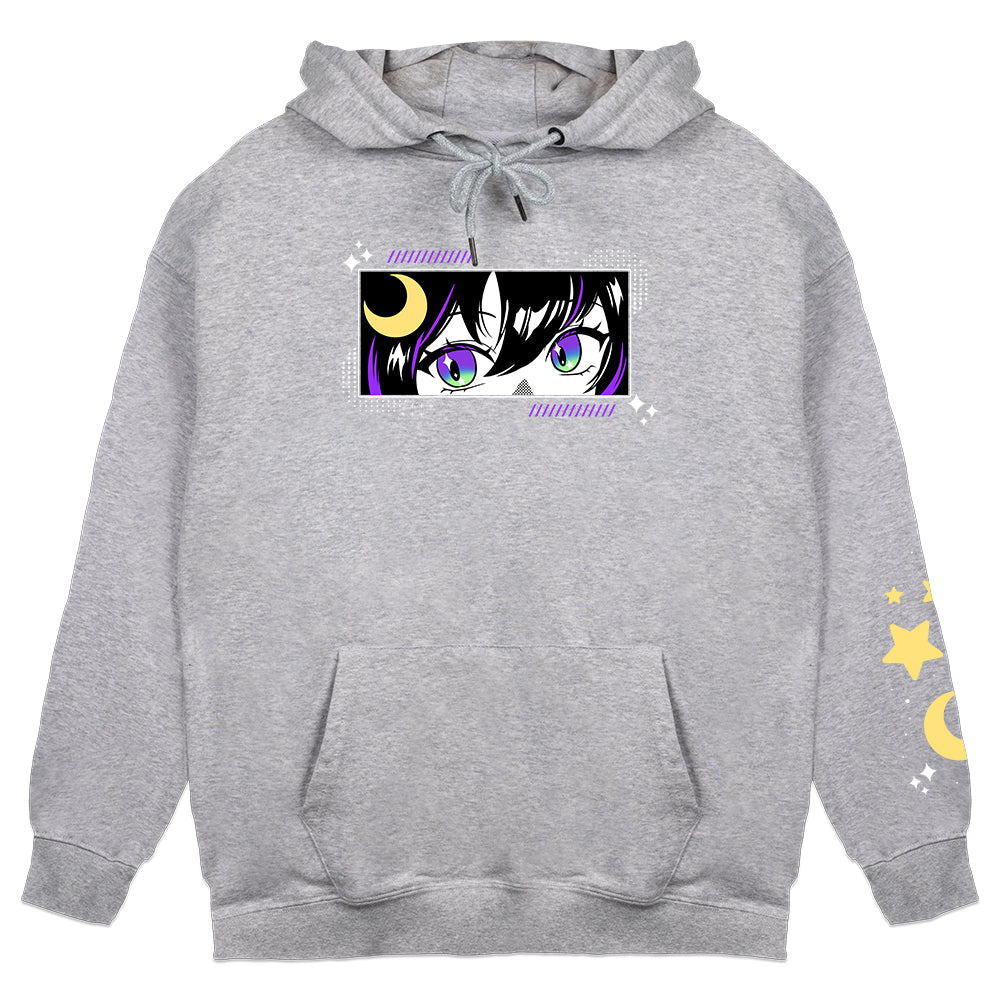 Destiny Moon Shining Stars Heather Gray Hoodie