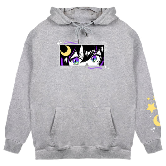 Destiny Moon Shining Stars Heather Gray Hoodie