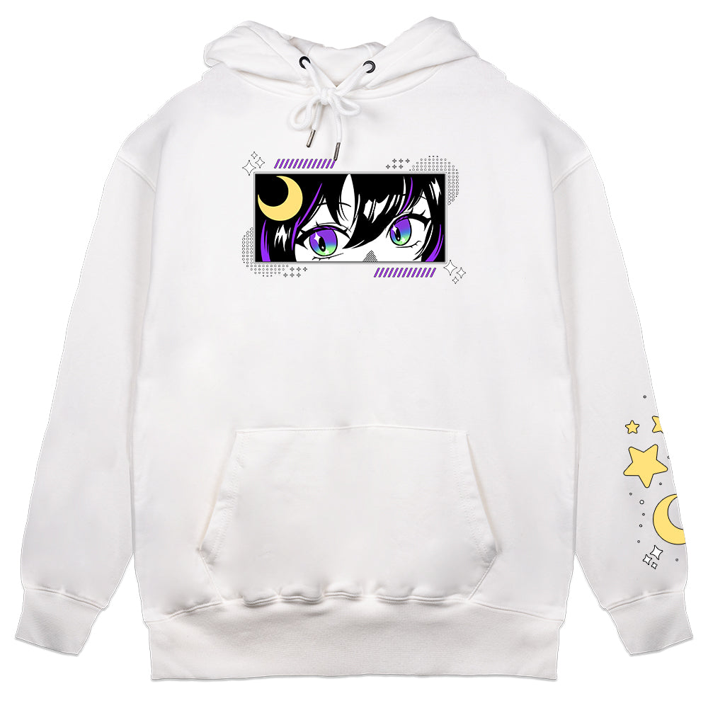 Destiny Moon Shining Stars White Hoodie