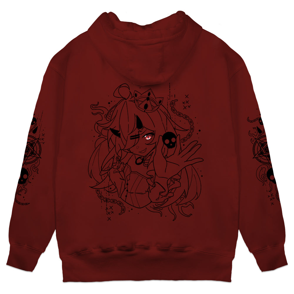 PixyWixy "Demon Core" Hoodie - Dark Red